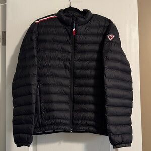 Rossignol Black Puffer Jacket with Red, Navy and White Accents